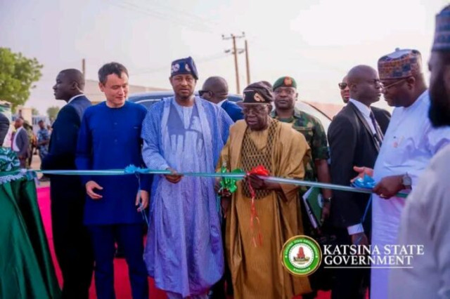 President Tinubu commissioning the Katsina Agricultural Mechanisation Centre